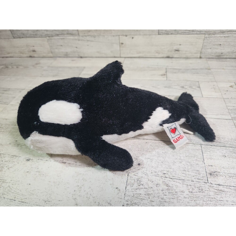 Vintage Ganz Webkinz Orca Whale Plush 10" Stuffed Animal Doll HM221